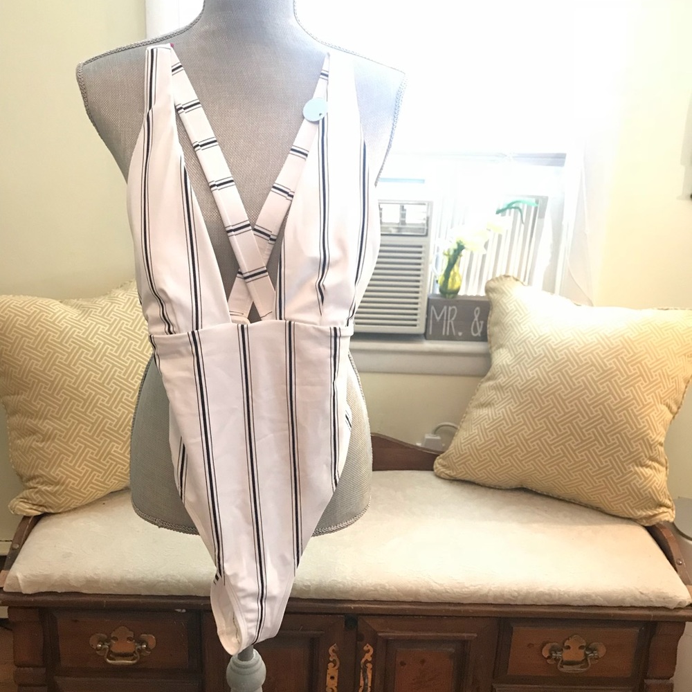 Sexy Pinstripe Swimsuit
